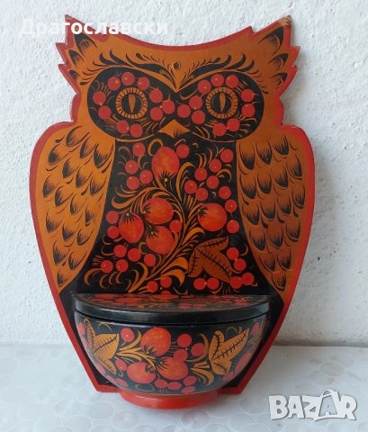 красива руска Стара дървена кутия, кутии, сова, буре, мечка, магаре, снимка 5 - Декорация за дома - 28880712