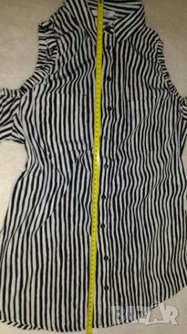 Риза с дълъг ръкав, но с голи рамене. Много интересен модел, снимка 13 - Ризи - 25198686