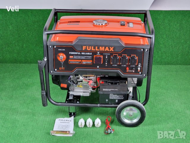 Генератор за ток 6.5kw монофазен с ел. стартер и акумулатор, снимка 2 - Генератори - 38325528