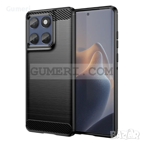  Motorola Edge 60 5G  Противоударен Силиконов Гръб - Карбон