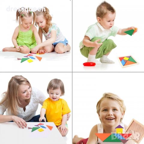 3574 Танграм пъзел от 7 части, снимка 5 - Други - 37773182