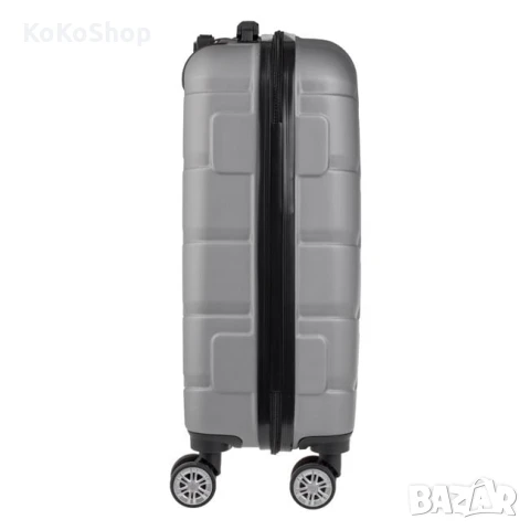 Куфар на колелца-35x21x55.5 см./сив куфар на колелца , снимка 3 - Куфари - 50645115