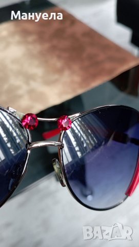Страхотни очила с червени камъчета, снимка 9 - Слънчеви и диоптрични очила - 37757576