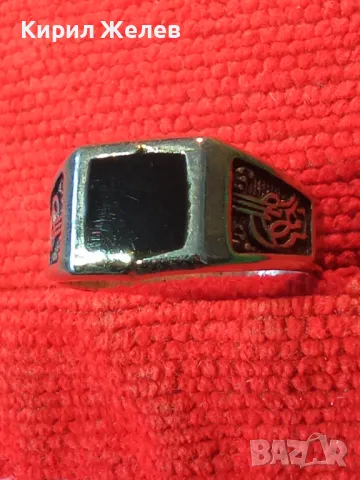 ЕМАЙЛИРАН ТУРСКИ РЕТРО СТИЛ ПРЪСТЕН от БЛАГОРОДНА НЕРЪЖДАЕМА СТОМАНА със СУЛТАНСКА ТУГРА 34834, снимка 11 - Пръстени - 49345051