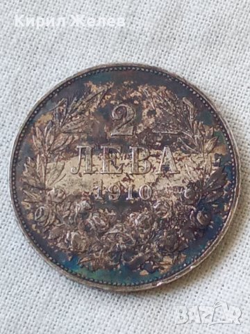 Сребърна монета 2 лева 1910г. Царство България Фердинанд първи 41427, снимка 3 - Нумизматика и бонистика - 43922638