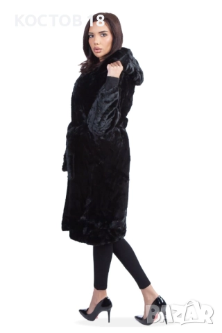 Зимно дамско дълго палто 4253, снимка 5 - Якета - 52500703