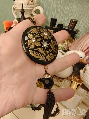 toledo damascene огърлица злато сребро ,шпинел, снимка 2 - Колиета, медальони, синджири - 49743875