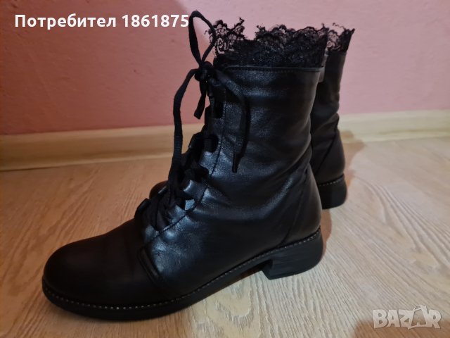 Дамски боти ест кожа, снимка 8 - Дамски боти - 35138110