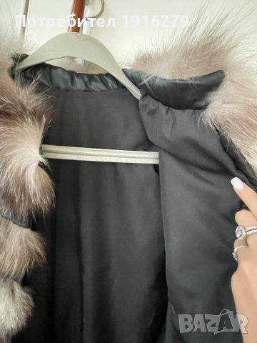 Продавам кожено палто от сребърна лисица , снимка 3 - Палта, манта - 43078025