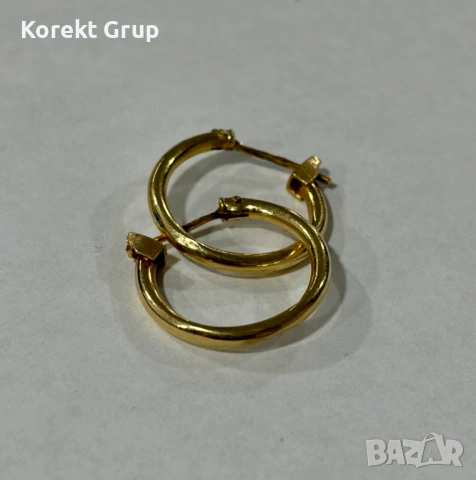 Златни обеци 1.36 грама 14к, снимка 5 - Обеци - 53038440