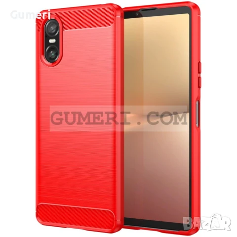 Sony Xperia 10 VI  Противоударен Силиконов Гръб - Карбон, снимка 2 - Калъфи, кейсове - 50503871