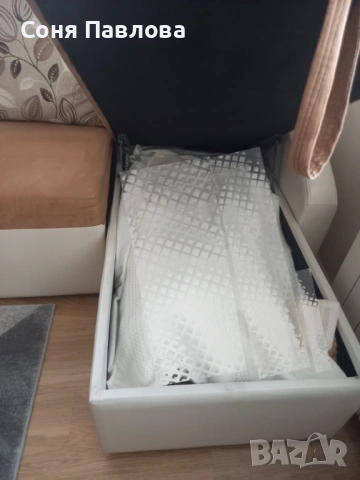 Разтегателен ъглов диван, с 3 възглавници, снимка 3 - Дивани и мека мебел - 53476885