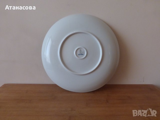 Немска порцеланова чиния за стена кобалт с кутия Валендорф 1970 г, снимка 4 - Антикварни и старинни предмети - 43734604