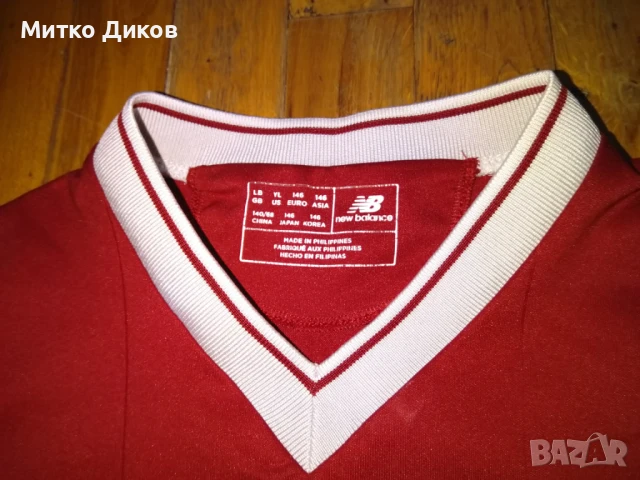 Ливърпул футболна тениска маркова на Ню Баланс  125 години размер Л юноши 146 см, снимка 3 - Футбол - 50551593
