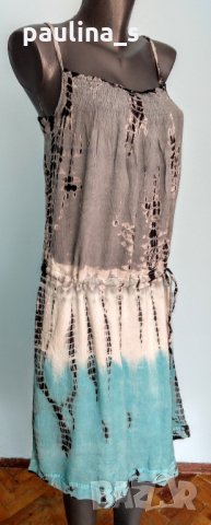 Двупластова индийска памучна рокля / голям размер , снимка 3 - Рокли - 28430458