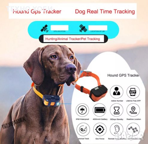 GPS Tracker ДжиПиЕс тракер за ловни кучета и домашни животни нов модел PRO HUNTING DOG водоустойчив, снимка 4 - За кучета - 38105217