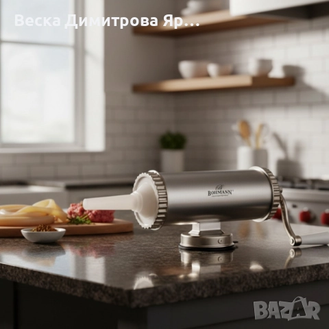 Пълначка за колбаси Bohmann BH 02-750 – Стабилна, удобна и идеална за домашни наденици, снимка 4 - Месомелачки - 52562000