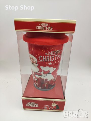 Термо коледна чаша 21х10х10см, снимка 3 - Чаши - 43017839