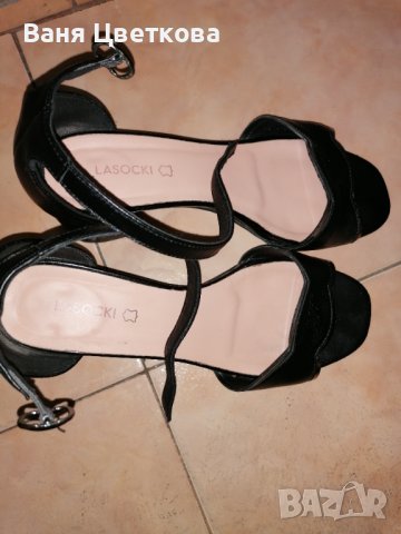 Продам черни дамски сандали , снимка 4 - Сандали - 36930908