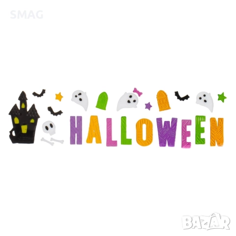 Самозалепващи стикери за стъкло Halloween / Хелоуин – къща на призраците_1237417