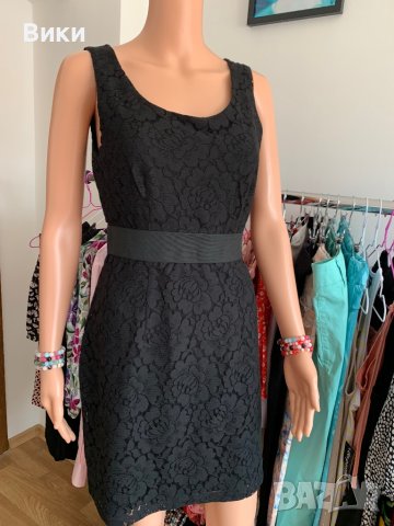 HM черна рокля от дантела размер S, снимка 9 - Рокли - 40819595
