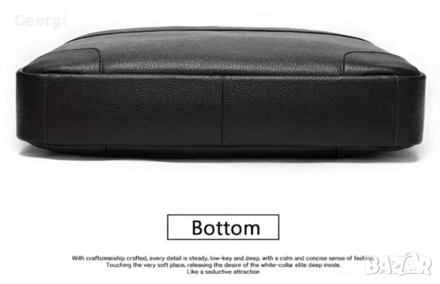 Мъжка елегантна и стилна чанта за лаптоп 15”, Премиум естествена кожа!, снимка 7 - Чанти - 49279186