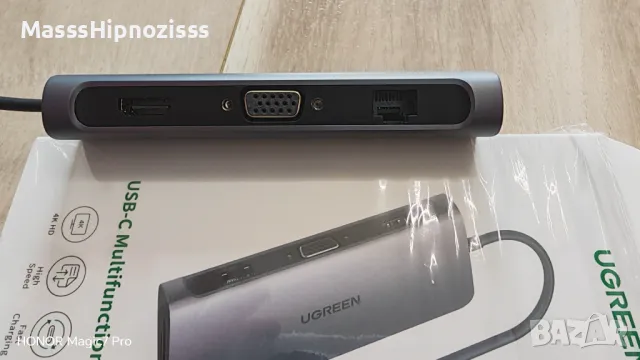 UGREEN USB C Хъб, USB-C 10-в-1 Док с Двоен Монитор 4K HDMI и VGA, 1Gbps Ethernet, 100W PD, 3 USB, снимка 4 - Кабели и адаптери - 49054525