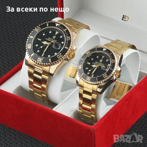 Rolex Комплект Мъжки И Дамски Часовник Ролекс - Налични Различни Цветове Код SK945, снимка 5 - Мъжки - 53587585