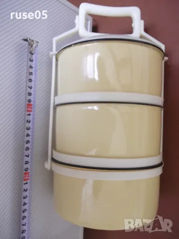 Комплект от 3 бр. канчета емайлирани за храна от соца, снимка 2 - Други стоки за дома - 50422899