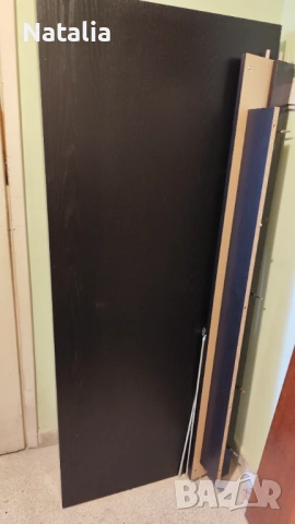 Бюро с допълнителен подвижен плот (ъгъл) 150x65см, венге, снимка 5 - Бюра - 53400826