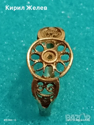 Авторски ажурен сребърен пръстен градско ретро бижу 52473, снимка 3 - Пръстени - 52641135