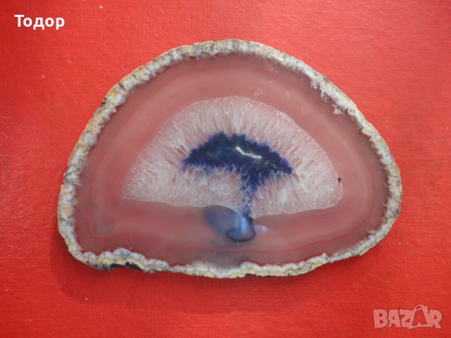Полиран минерал ахат халцедон 6, снимка 3 - Колекции - 43937228