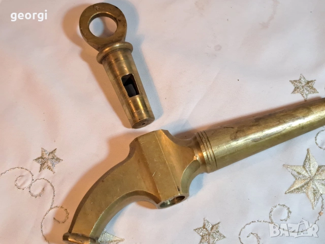 немски бронзов кран канела за буре 34/1, снимка 3 - Антикварни и старинни предмети - 53568333