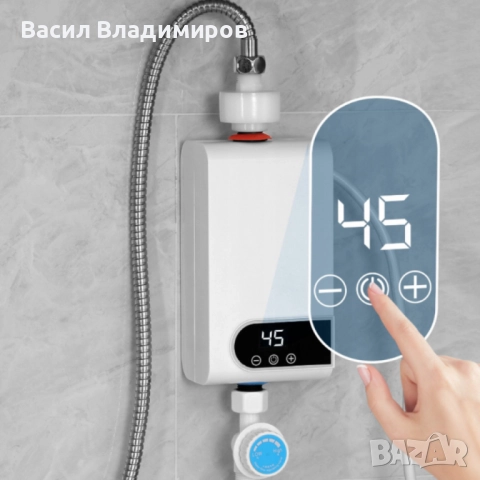 Проточен бойлер 3500W с дигитален дисплей – Моментална топла вода без чакане, снимка 3 - Бойлери - 52703538