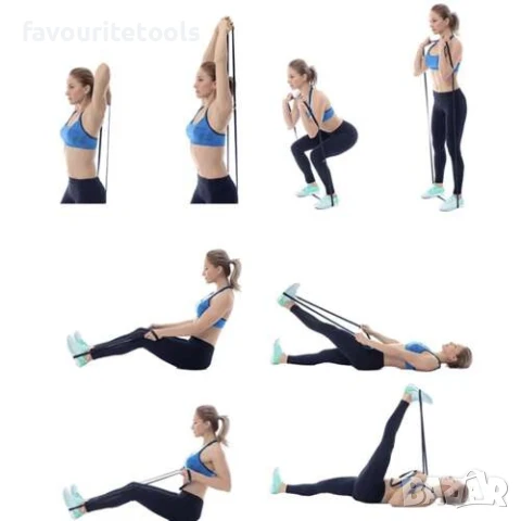 Комплект фитнес ластици Trizand 4 броя, снимка 6 - Други спортове - 51247174