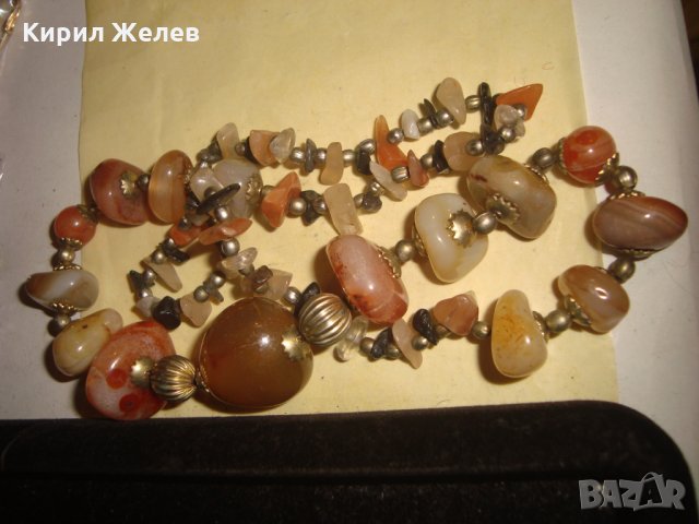 СКЪПОЦЕННО КОЛИЕ - ХАЛЦЕДОН МАЙСТОРСКА ЮВЕЛИРНА СТАРА ИЗРАБОТКА 20270, снимка 7 - Колиета, медальони, синджири - 33423157