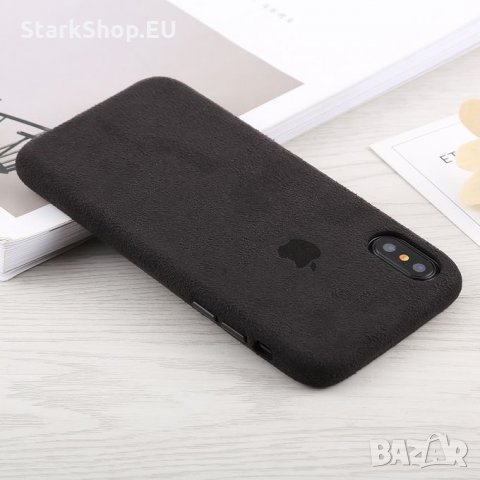 ЛУКС оригинален iPhone Алкантара калъф case X XS MAX 7 8 Plus 6 6s, снимка 4 - Аксесоари за Apple - 27898945