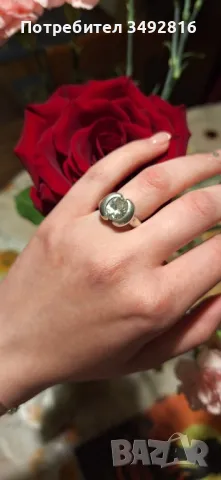 Сребърен пръстен, снимка 5 - Пръстени - 46801359
