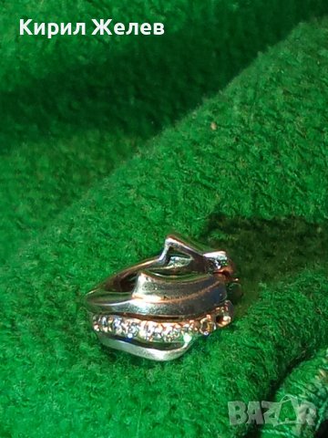 СРЕБЪРНА ВИНТИДЖ АРТ СКЪПОЦЕННА ОБЕЦА СРЕБРО 925 с ФАСЕТИРАНИ ЦИРКОНИ 25831, снимка 3 - Обеци - 35818407