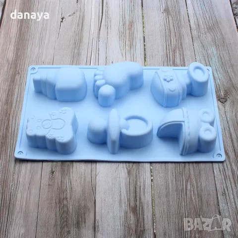 5625 Силиконова форма бебе с 6 бебешки форми, снимка 6 - Форми - 48682200