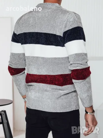 Мъжки пуловер на райе, 3цвята , снимка 13 - Пуловери - 48259762