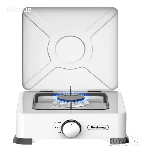 Газов единичен котлон с капак Rosberg, 30mbar\2.2kWh автоматично запалване, снимка 9 - Друга електроника - 52853519