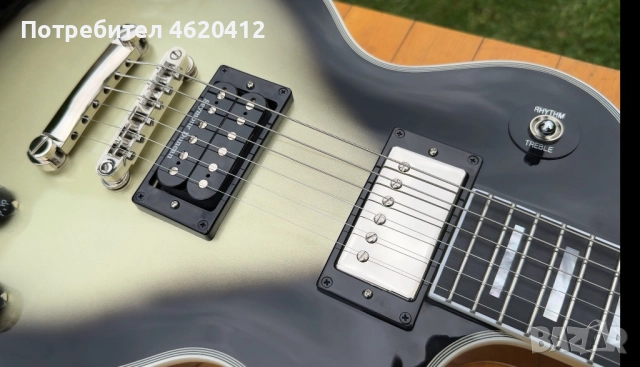 2024 Epiphone Adam Jones 1979 Les Paul Custom Antique Silverburst, снимка 4 - Китари - 52023764