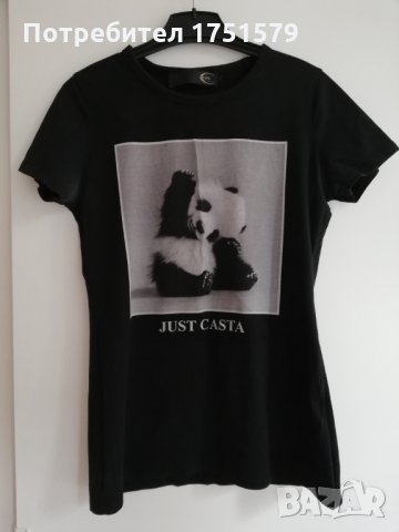 Тениска с панда Just casta, снимка 1 - Тениски - 28692148