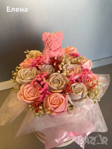 красив букет от соеви рози