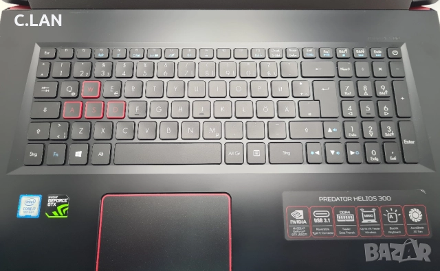 Acer Predator Helios 300 i7 8750H/16GB/500SSD/1TB HDD/GTX 1050ti/FHD, снимка 9 - Лаптопи за игри - 52646385