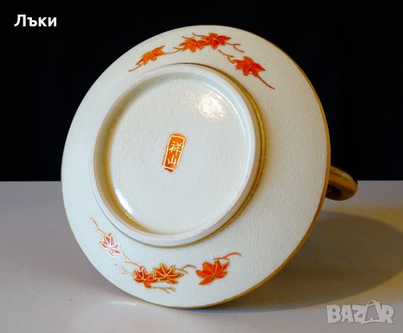 Захарница Satsuma период Meiji,школа Shosan. , снимка 6 - Антикварни и старинни предмети - 26761672
