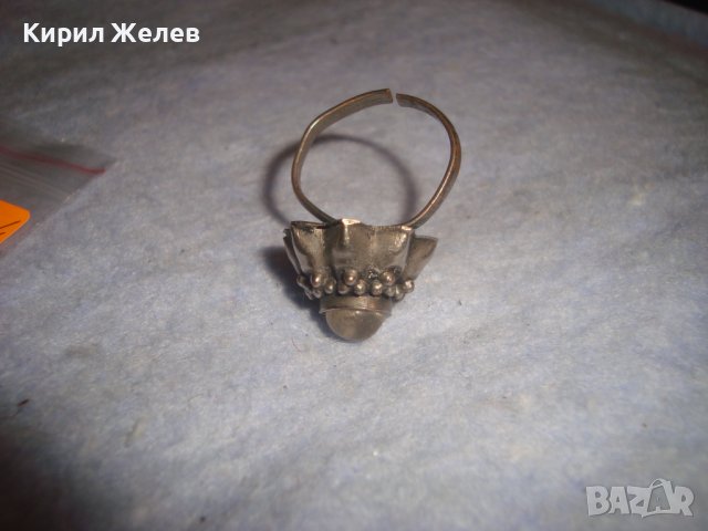 СТАР ПОСРЕБРЕН РЕТРО - ВИНТИДЖ ПРЪСТЕН МАЙСТОРСКА ИЗРАБОТКА с ШЛИФОВАН КРИСТАЛ 20304, снимка 10 - Антикварни и старинни предмети - 37510190