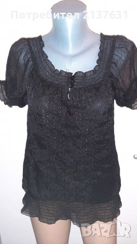 НОВА  ! Дамска черна БЛУЗА  - Размер L , снимка 1
