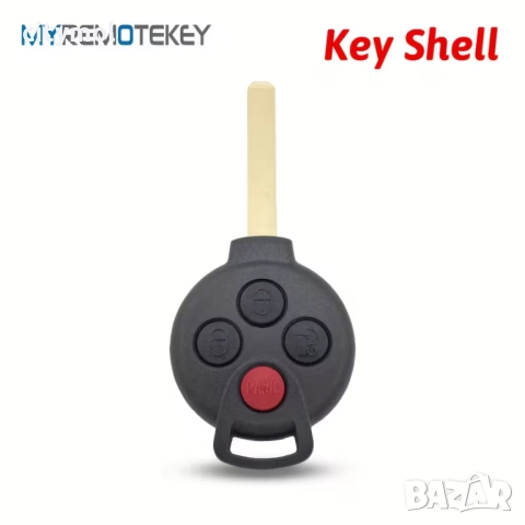 Кутийка за ключ с 4 бутона за Smart ForTwo / ForFour с острие HU